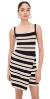 Simkhai Suvi Tank Mini Dress In Sand Stripe In Black