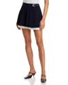 Simkhai Suzie Pleated Skirt In Blue