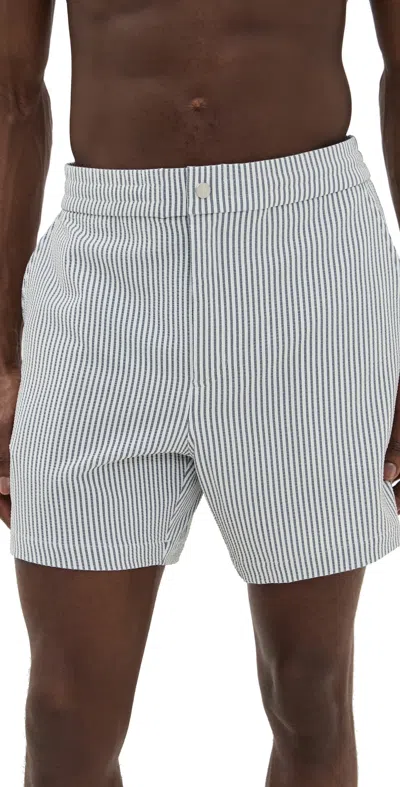 Simkhai Swim Trunks 6 Midnight Stripe
