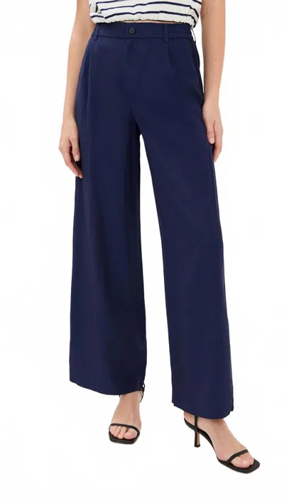Simkhai Sydnie Pleated Pants In Midnight In Blue
