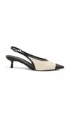 Simkhai Sylvie Canvas Slingback Kitten Heel In Black