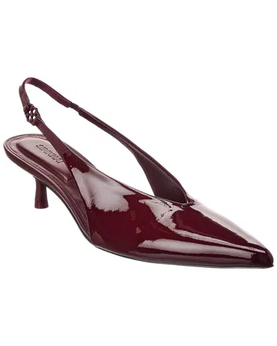 Simkhai Sylvie Patent Slingback Sandal In Burgundy