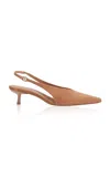 Simkhai Sylvie Suede Slingback Pumps In Brown
