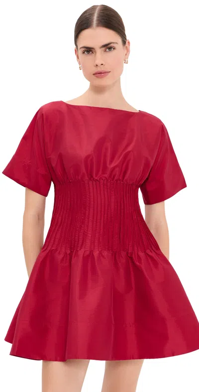 Simkhai Tali Mini Dress Lipstick In Red