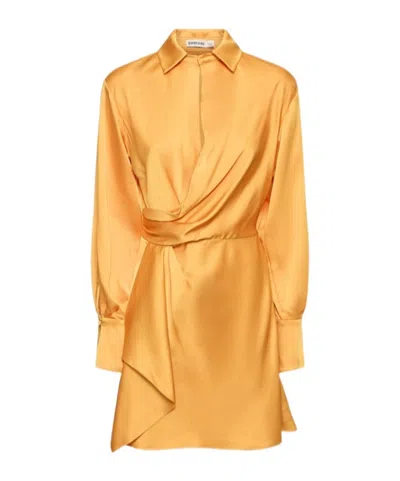 Simkhai Talit Draped Mini Dress In Orange
