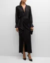 Simkhai Talita Draped Maxi Dress In Black