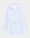 Shop Simkhai Tammie Long-sleeve Mini Dress In Periwinkle Sky