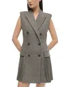Simkhai Tanaka Sleeveless Mini Blazer Dress In Black White