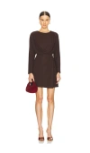 Simkhai Tasha Draped Mini Dress In Brown