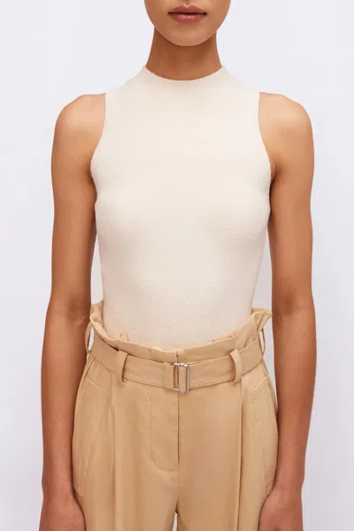 Simkhai Tatyana Crewneck Top In Ivory In White