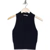 Simkhai Tatyana Mock Neck Sleeveless Knit Top In Midnight