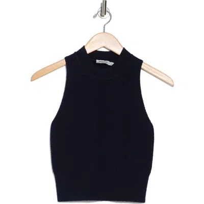 Simkhai Tatyana Mock Neck Sleeveless Knit Top In Midnight
