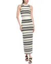 Simkhai Teagan Striped Ribbed-knit Midi Pencil Skirt