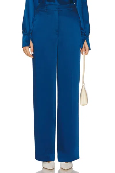 Simkhai Cady Straight-leg Pants In Blue