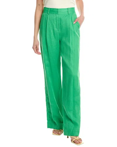 Simkhai Tavar Side Panel Linen Pant In Green