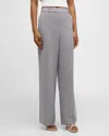 Simkhai Tavar Wool Straight-leg Pants In Heather Gray