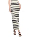Simkhai Teagan Striped Ribbed-knit Midi Pencil Skirt