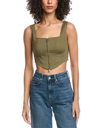 Simkhai Kateri Sleeveless Bustier Top In Green