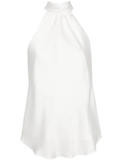 Simkhai Thea Satin Blouse In White