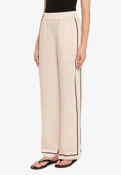 Simkhai Thompson Silk-blend Pants In Neutral