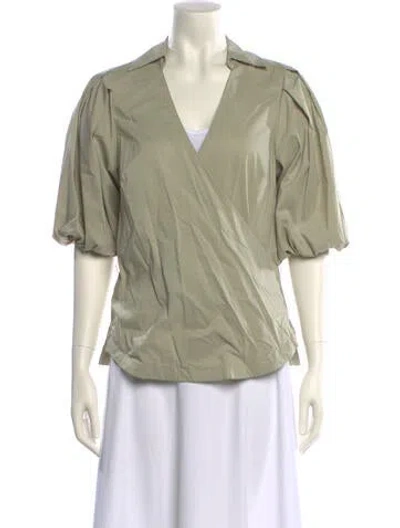 Pre-owned Simkhai Three-quarter Sleeve Blouse W/ Tags In Green