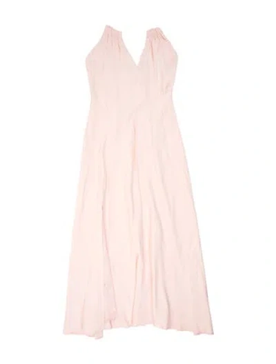 Pre-owned Simkhai Tie Neck Midi Length Dress In Black