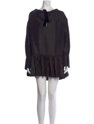 Pre-owned Simkhai Tie Neck Mini Dress W/ Tags In Black