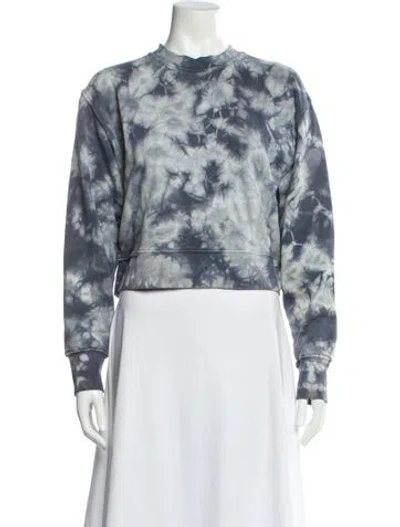 Pre-owned Simkhai Tie-dye Print Crew Neck Sweatshirt In Blue