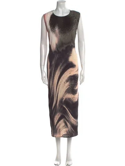 Pre-owned Simkhai Tie-dye Print Long Dress In Multi