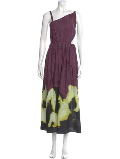 Pre-owned Simkhai Tie-dye Print Long Dress W/ Tags In Purple