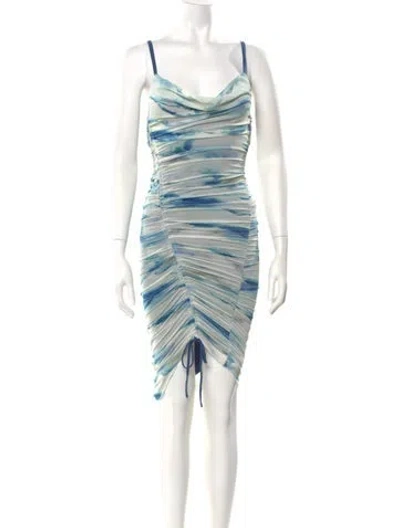 Pre-owned Simkhai Tie-dye Print Mini Dress In Blue