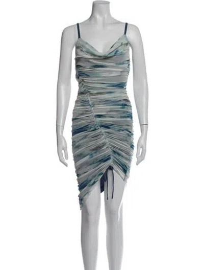 Pre-owned Simkhai Tie-dye Print Mini Dress In Neutrals