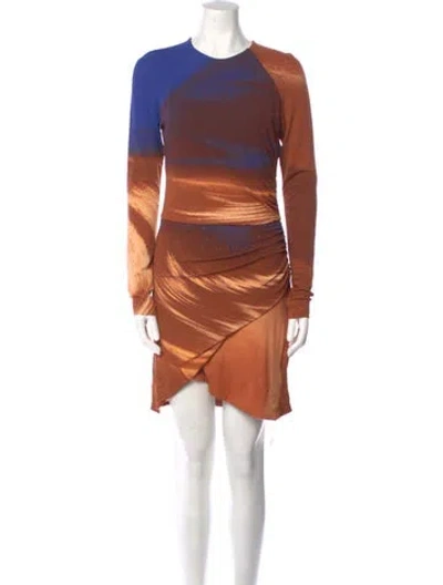Pre-owned Simkhai Tie-dye Print Mini Dress W/ Tags In Orange