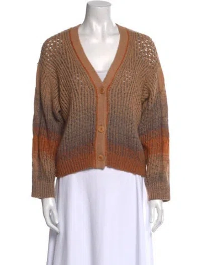 Pre-owned Simkhai Tie-dye Print V-neck Sweater In Neutral