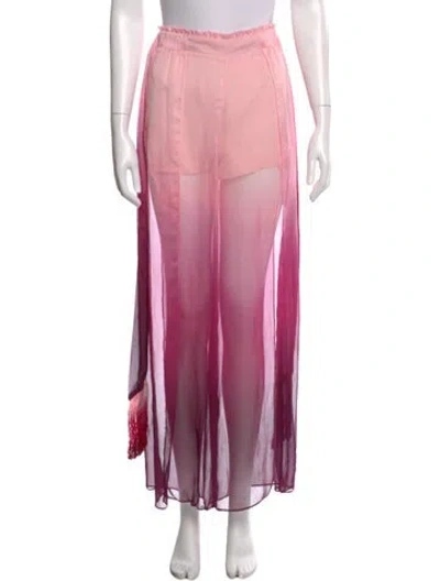 Pre-owned Simkhai Tie-dye Print Wide Leg Pants In Pink