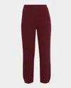 Simkhai Tillie Cashmere-cotton Travel Pants In Burgundy
