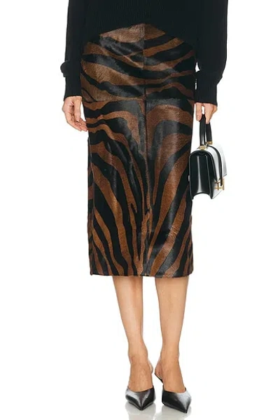 Simkhai Tobiana Midi Skirt In Animal Print