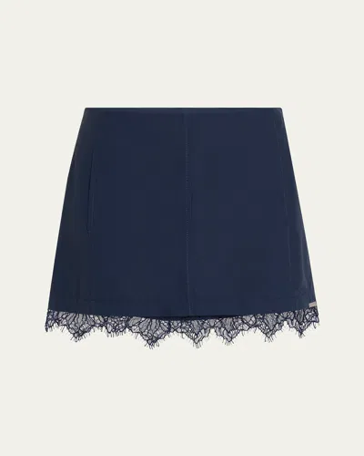 Simkhai Tobie Lace-trim Mini Skirt In Multi