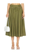 Simkhai Tona Midi Skirt In Army Green In Ì•„ë¯¸ Ê·¸ë¦°