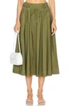 Simkhai Tona Midi Skirt In Army Green In Green