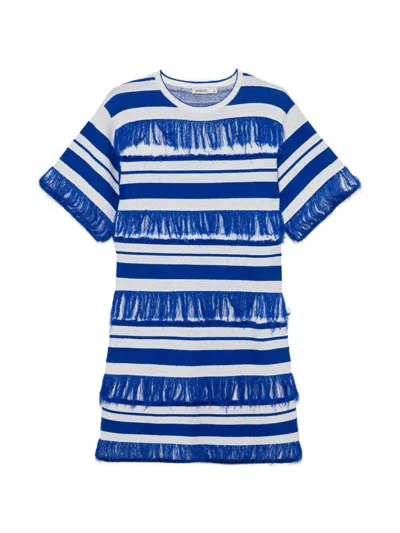Simkhai Torrance Fringed Dress In Blue