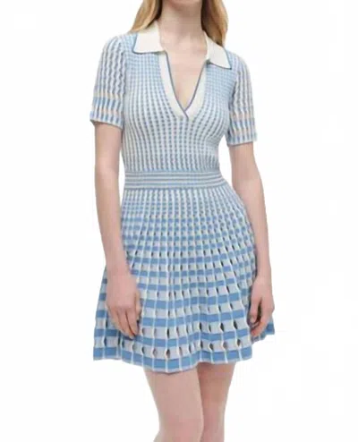 Simkhai Tovi Polo Mini Dress In Blue Hydrangea