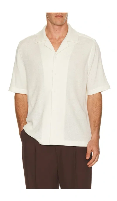 Simkhai Troy Short Sleeve Shirt In White