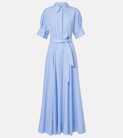 Simkhai Truman Striped Cotton Maxi Dress In Blue