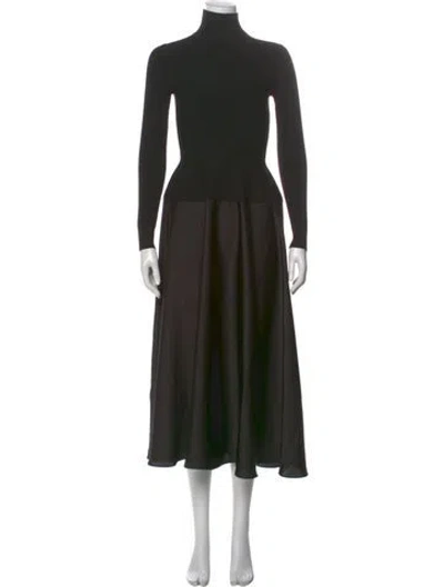 Pre-owned Simkhai Turtleneck Long Dress In Black