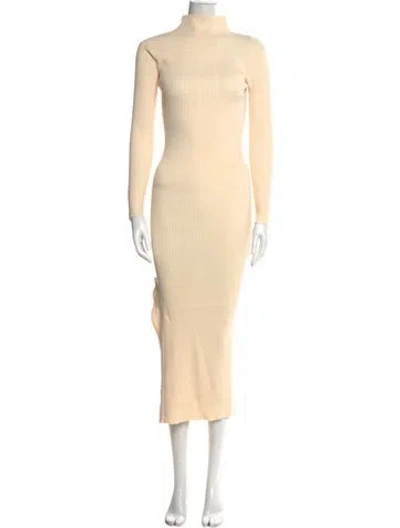 Pre-owned Simkhai Turtleneck Long Dress In Neutral