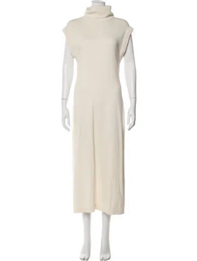 Pre-owned Simkhai Turtleneck Long Dress In Neutral