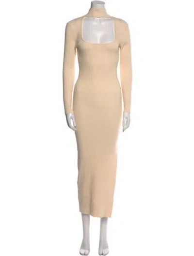 Pre-owned Simkhai Turtleneck Long Dress W/ Tags In Neutral