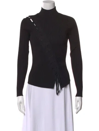 Pre-owned Simkhai Turtleneck Long Sleeve Top In Black