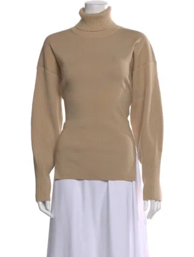 Pre-owned Simkhai Turtleneck Long Sleeve Top In Neutral